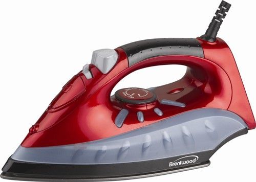 Brentwood MPI-61 Steam & Dry Iron, Adjustable heat control, Dry, steam and spray settings, Full size, Variable steam settings, See through water compartment, UPC 181225800610 (MPI61 MPI-61 MPI 61)