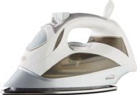 Brentwood Appliances MPI-90W Steam Iron With Auto Shut-OFF White Color; Stainless Steel Soleplate; Steam, Dry, Burst and Spray Function; Temperature Control; Vertical Steam; Self-Cleaning Function; 3 Way Auto Shut-Off; On Soleplate and Side 30 Seconds; On Heel 8 Minutes; Dimensions 12.4"L x 6"W x 5"H; Weight 2 lbs; UPC 812330021248 (BRENTWOODMPI90W  BRENTWOODMPI-90W  BRENTWOODMPI 90W  BRENTWOOD MPI 90W  BRENTWOOD-MPI-90W  MPI90W) 