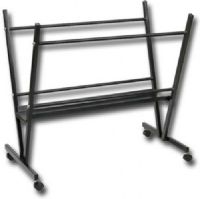 Heritage Arts MPR10 Steel Print Rack; Strong, attractive steel print rack in a beautiful, black, baked enamel finish; 6" deep shelf bed holds matted or mounted artwork; Four casters for easy mobility in the studio, at an outdoor show, or in a gallery; UPC 088354810254 (HERITAGEARTSMPR10 HERITAGEARTS MPR10 HERITAGE ARTS MPR 10 HERITAGEARTS-MPR10 HERITAGE-ARTS MPR-10) 
