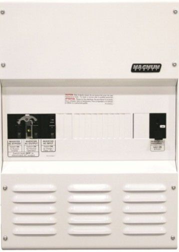 Magnum Energy MPDH-30D Magnum Panel Dual Enclosure High Capacity with Double-pole 30A AC Input Breakers, Capability for one or two MS-PAE Series inverters (expandable to a maximum of four MS-PAE Series inverters stacked in parallel using optional MPX extensions), Enclosure is steel construction with a durable, white powder coat finish to help prevent corrosion (MPDH30D MPDH 30D MPD-H30D MP-DH30D) 