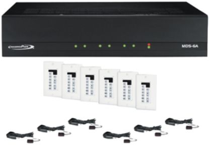 Channel Plus MPTMDS6AKIT-2 Plus Multi-room Multi-source Music Distribution Kit, 40w X 12 Per Channel-480w Total, Keypads allow all system off, all zones same source, as well as 