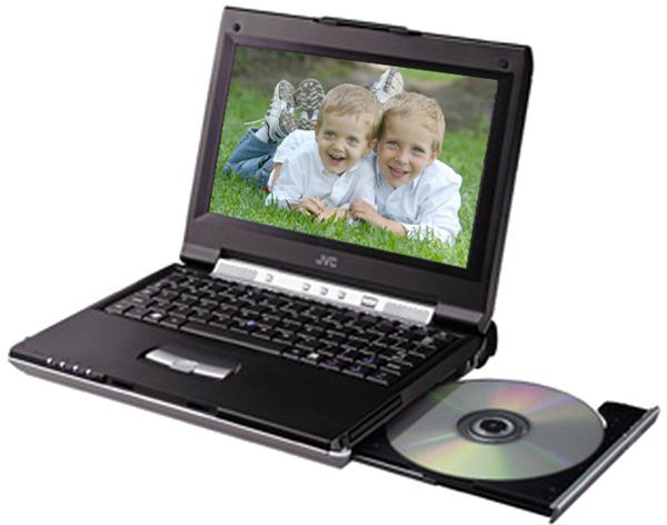 JVC MP-XV841US; Mobile Mini Note PC, Ultra Low Voltage Intel Pentium M Processor, 1GHz clock, 400MHz System Bus, Intel Centrino Mobile Technology; Memory: Standard: 256MB, 768MB Max. PC2700 DDR-SDRAM; 40GB fast 2.5 4200rpm Ultra ATA/100 Hard Disk Drive; Internal DVD-ROM and CD-R/RW Drive with Front Finger Touch Controls for DVD/CD Playback, Volume, Display Brightness and Key Lock; Microsoft Windows XP Professional (MiniNote MP-XV841US MPXV841US MPXV841 MPXV841U)