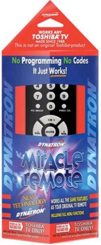 Dynatron MR120 Miracle Remote Full Function Replacement Remote For Any Toshiba TVs Made Since 1988, Full Menu Including All Audio and Video Settings Channel Auto, Programming Full Inputs Including Antenna A/B Full PIP Picture Size Surround Sound, Sleep, Easy to Use Layout (MR-120 MR 120)