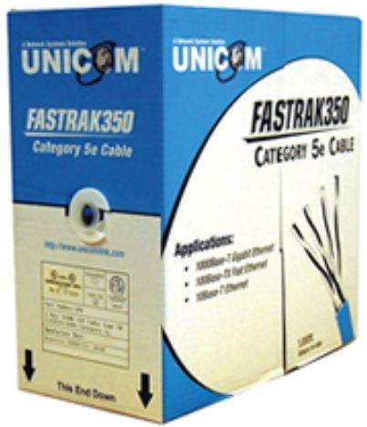 Unicom MR5ESD-4P-WT Model FASTRAK350 Category 5e Bulk Cable, White, 4 Pair, Stranded, 1000 Ft./Reel, Enhanced (MR5ESD4PWT MR5ESD-4PWT MR5ESD-4P MR5ESD4P MR5ESD)