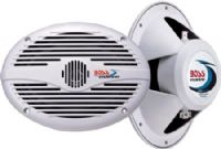 Boss Audio MR690 Two-Way Coaxial Marine Speaker, White, 400 Watts Total Power, 6" x 9" in. Size, Frequency Response 60 Hz to 20 Hz, SPL (1 Watt/1 Meter) 92 dB, Aluminum Voice Coil Material, Plastic Basket Structure, Poly Injection Cone Material, Dimensions 4" x 10.62" x 7.87", UPC 791489240055 (MR-690 MR 690) 