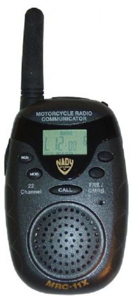 Nady MRC-11X Extended range simplex bike-to-bike radio communicator and driver/passenger intercom, FRS, GMRS, & shared FRS/GMRS (22 channels total / 462-467MHz); Choice of 6 distinct Call tones for calling each of 6 other parties individually (MRC 11X MRC11X MRC11 MRC-11 MRC 11)