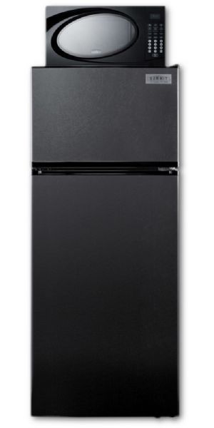 Summit MRF1119B Frost-Free Refrigerator-Freezer-Microwave Combination Unit In Black Finish, 24
