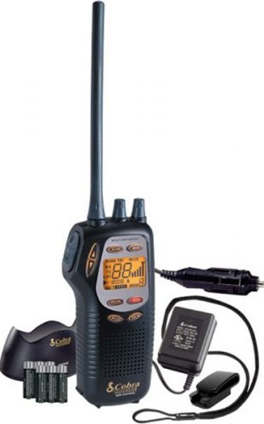 Cobra MRHH400XVP Dual Power VHF Marine Transceivers with 10 NOAA Weather Channels, 1 or 5 Watts Power Output, 10 programmable Memory, Scan, memory scan, tri-watch Scanning Modes, U.S., Canada, and International Channel Regions, Instant button 16/9 Emergency Channels, 10 NOAA channels Weather Channels, Stud Antenna (MR HH400 XVP MRHH400XVP MR-HH400-XVP)
