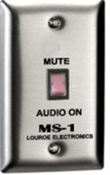 Louroe Electronics MS-1 Mute Switch, 50dB Attenuation of microphone output, 303 Stainless Steel Faceplate (MS 1 MS1)