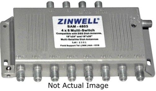 DirecTV MS4X8WB Multiswitch 4x8 with Weather Boots, Cascadable, Excellent Isolation, All ports have rubber Weather Boots, Waterproof guaranteed, Power supply is required (MS-4X8WB MS 4X8WB MS4X8W MS4X8 Zinwell MS4X8WB-Z Eagle Aspen DTV4X4)