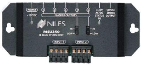 Niles MSU250 IR Repeater System for Single Zone Applications, Two Sensor Inputs With Removable Screwless Connectors (MSU250 MSU-250 MSU 250 MS-U250 MS U250)