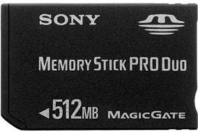 Sony MSX-M512S Memory Stick PRO Duo Media 512 MB, Interface 10-pin Serial Memory Stick Interface and 4-pin Parallel (MSX M512S MSXM512S MSX-M512 MSXM512)