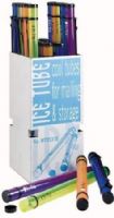 Alvin MT2537D Ice Tubes Display; Contents 20 tubes, assorted colors and lengths; Dimensions 18" W x 52" H x 18" D; Shipping Dimensions 37.5" x 18" x 18"; Shipping Weight 21 lbs; UPC 88354140924 (MT2537D MT-2537D MT-2537-D ALVINMT2537D ALVIN-MT-2537D ALVIN-MT-2537-D) 