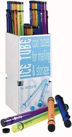 Alvin MT2537D Ice Tubes Display; Contents 20 tubes, assorted colors and lengths; Dimensions 18