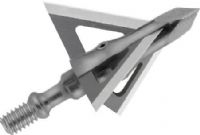 Muzzy 290 Trocar 100 Grain 3 Blade Standard Broadhead; Aerodynamic .035" blades and a right-helix design maximize arrow stabilization, delivering pinpoint accuracy at long ranges; Offers superior penetration, and the solid steel ferrule won't deform or deflect when striking bone; 1-3/16" cutting diameter; UPC 050301290006 (MUZZY290 MUZZY-290) 