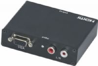 Seco-Larm MVA-VH01Q ENFORCER VGA & Stereo to HDMI Converter, VGA input (plus stereo audio) to HDMI signal, Allows display from a VGA source (computer) on an HDMI monitor, Input: VGA connector and dual stereo audio RCA jacks (red/right, white/left), Output: HDMI jack, HDCP pass-through, 5VDC Power adapter (included), Up to 1280x1024@60Hz/75Hz (MVAVH01Q MVA VH01Q)  