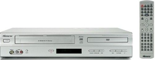Memorex MVD4544 Remanufactured DVD/VCR Combo, Single-Disc Player, Plays CD-R/RWs, DVDs, MP3s, CDs, NTSC, Record Time 6 hr., SAP, Dolby Digital Decoder, Recording Modes SLP, LD, SP, Multi-Angle Selection, Progressive Scan, Aspect Ratio Choice, Hi-Fi VHS Stereo with MTS Decoder, Inputs: RF, Analog Audio, Video (MVD-4544 MVD 4544 MV-D4544)