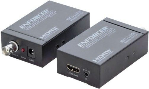 Seco-Larm MVE-AA11-01NQ ENFORCER HDMI Extender Over Single Coaxial Cable; Input video signal 3.3V; Input DDC signal 5Vp-p (TTL); Maximum single link range 1080p; Deep color 36bits (12bits/color); Video formats supported High-speed HDMI, HDCP 1.1; Range Up to 328' (100m); Audio formats supported LPCM, Dolby-AC3, DTS7.1, DSD (MVEAA1101NQ MVEAA11-01NQ MVE-AA1101NQ) 