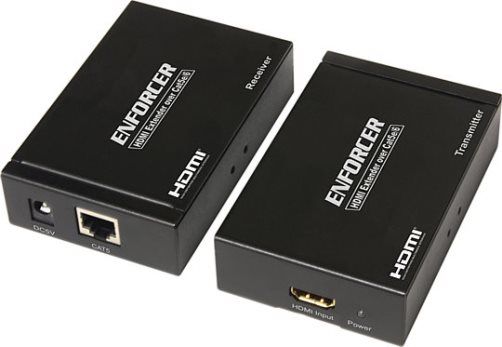 Seco-Larm MVE-AH020Q ENFORCER HDMI over One CAT5e/6 with Range up to 164' (50M); Connect HDMI equipment using low-cost Cat5e/6 UTP cables; Works with full-motion video and audio signals up to 164ft (50m) for 1080p resolution; HDMI over Cat5e/6 without any signal loss; Supports 480i/480p/576i/ 576p/720p/1080i/1080p; UPC 676544010418 (MVEAH020Q MVE AH020Q) 