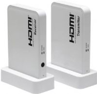 Seco-Larm MVE-WH010Q ENFORCER Wireless Extender for HDMI; Range up to 98' (30M); Transmission frequency 5.1~5.9 GHz, Frequency stability +/- 4PPM, Bandwidth 40MHz, System latency less than 1ms; Wirelessly transmits HDMI from a DVR, Blu-Ray player, or other high-definition source to a monitor; UPC 676544014546 (MVEWH010Q MVE WH010Q MVEW-H010Q MVEWH-010Q)  