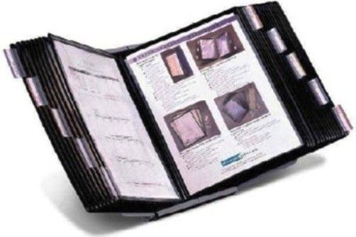 Martin Yale MVR24 MasterView Heavy-Duty Desktop System, 24 Sleeves, 48 Sheets Capacity, For desktop or countertop viewing of important information-including phone lists, price sheets, calendars, memos, and more, Non-glare sleeves offer two-sided viewing (MVR-24 MVR 24 015086210601)