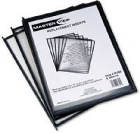 Martin Yale MVS6 Master View Nonglare Replacement Sleeves, 6 per Pack for MVMD12 MVPD12 MVSM10 Modular Destop Display Reference Systems, Double-Sided Letter nonglare sleeves hold up to 12 letter or A4 size sheets, Index tabs included, Sleeves remove easily for copying, UPC 015086227005 (MVS-6 MVS 6) 