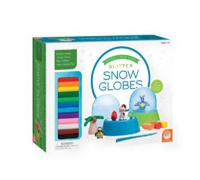 Mindware MW68324 Make Your Own Glitter Snow Globes; Kit includes 2 snow globes; 12 colors of clay; Microfine glitter; A sculpting tool; Glue dots; And illustrated instructions (MW68324 MINDWARE-68324 MINDWAREMW-68324 ACTIVITIES MINDWARE MW-68324) 