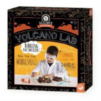 Mindware MW68445 Science Academy Volcano Lab; 18 piece kit includes lava foam; Sodium bicarbonate; Citric acid; 3 stirring sticks; PH paper; 2 scoops; Food coloring; 1 pipette; 1 beaker; Tweezers; 1 pair of gloves; Safety goggles; Volcano island lab station; Lava bomb molds and drying tray; And a guide book (MW68445 MINDWARE-68445 MINDWAREMW-68445 ACTIVITIES MINDWARE MW-68445)  