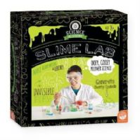 Mindware MW68446 Science Academy, Slime Lab; Contains 7 experiments; 23 pieces includes 1 lab station; 2 small beakers; 2 spoons; 1 pair of goggles; 1 face mask; 1 pair of gloves; 3 pipettes; 3 stirring sticks; 2 specimen tubes; 1 jar of alginate; 1 jar of calcium chloride; 1 dish; 1 lab station; 2 bottles of food coloring; And a guide book (MW68446 MINDWARE-68446 MINDWAREMW-68446 ACTIVITIES MINDWARE MW-68446)  