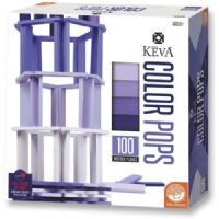 Mindware MW68541 KEVA, Color Pops: Purple; Construct colorful and creative works of art with KEVA Color Pops; Building with these precision-cut, quality-stained planks is an ideal way to experiment with balance and proportion, gain an interest in architecture and learn about color theory; Every KEVA plank is exactly the same size and perfectly balanced; UPC 889070593571 (MINDWAREMW68541 MINDWARE MW68541) 