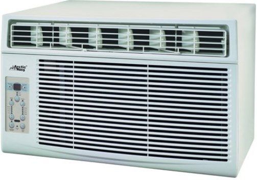 Kool King MWK-10CRN1-BJ8 Window Air Conditioner, White, 10000 BTU Cooling Capacity, 10.8 EER Efficiency Ratio, Covers up to 450 square feet, 2 Front Grill Design Options with 2 control panel color options, 3 cool and 3 fan speeds, Side window panels included, LCD Display Remote Control with memory and 