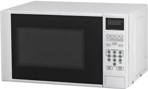 Haier MWM0701TW Countertop Microwave, 0.7 CuFt, 700-Watt, Electronic Controls, 10 Power levels, 8 One Touch Cook programs, Speed & Weight Defrost, Push Button Door Design, Digital Clock / Timer, UPC Code 688057371702, White Color (MWM-0701TW MWM 0701TW MWM0701T-W MWM0701T-W MWM0701TW)