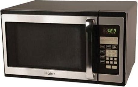 Haier MWM13110GSS Stainless Steel Microwave Oven, 1.3 cu.ft. Capacity, 1150 Watt grilling element, Express cook, Weight defrost, Time defrost, Clock/Timer, Child safety lock, Multiple stage cooking, Electronic touch control, 8 One-Touch buttons, 5 Memory cook settings and multiple stage cooking, UPC 688057370583 (MWM-13110GSS MWM 13110GSS MWM13110-GSS MWM13110 GSS)