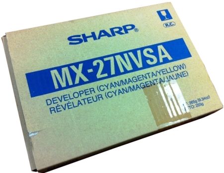 Sharp MX-27NVSA Developer (Yellow/Cyan/Magenta), Works with MX-2300N, MX-2700N, MX-3500N, MX-3501N and MX-4501N Multifunction Printers, Up to 60000 pages, New Genuine Original OEM Sharp Brand, UPC 708562011549 (MX27NVSA MX 27NVSA MX-27-NVSA MX-27NV-SA)Sharp MX-27NVSA Developer (Yellow/Cyan/Magenta), Works with MX-2300N, MX-2700N, MX-3500N, MX-3501N and MX-4501N Multifunction Printers, Up to 60000 pages, New Genuine Original OEM Sharp Brand, UPC 708562011549 (MX27NVSA MX 27NVSA MX-27-NVSA MX-27NV