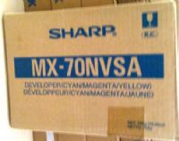 Sharp MX-70NVSA Developer (Yellow/Cyan/Magenta), Works with MX-5500N, MX-6200N and MX-7000N Multifunction Printers, Up to 100000 pages, New Genuine Original OEM Sharp Brand (MX70NVSA MX 70NVSA MX-70-NVSA MX-70NV-SA) 