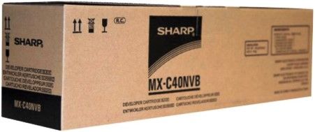 Sharp MX-C40NVB Black Developer, Works with Sharp MX-B400P, MX-C400P, MX-B401, MX-C311 and MX-C401 Laser Printers, Up to 60000 pages yield, New Genuine Original OEM Sharp Brand (MXC40NVB MX C40NVB MXC-40NVB)