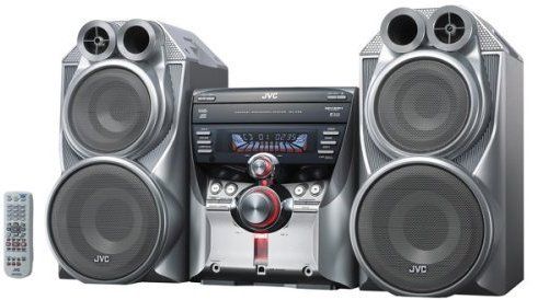JVC MX-C55J  Mini Audio System with 3-Disc CD Changer and AM/FM Tuner, Compact 500-watt audio system, Supports CD, CD-R/RW, and MP3/WMA playback; 32-track CD programming, repeat play, and random play, 400 mV Input Sensitivity, Loop AM / wire FM Antenna Form Factor, 85 dB Signal-To-Noise Ratio (MX C55J  MXC55J)