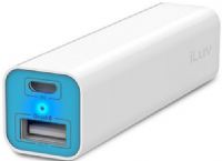 iLuv MYPOWER26WH myPower 2600 Portable Power Bank, White; For use with iPhone 6, iPhone 6 Plus, iPhone 5s/5c/5, Galaxy S6/S5/S4/S3, Galaxy Note 4/3, LG G3, HTC One M8, and other smartphones; Smart battery design prevents overcharging, overheating and damage to your device; Delivers 1 amp output; UPC 639247745537 (MY-POWER26WH MYPOWER-26WH MYPOWER26-WH MYPOWER26)  