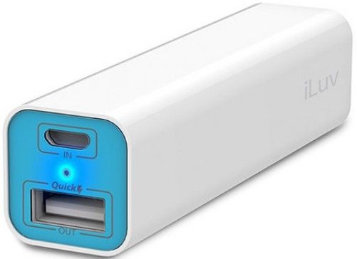 iLuv MYPOWER26WH myPower 2600 Portable Power Bank, White; For use with iPhone 6, iPhone 6 Plus, iPhone 5s/5c/5, Galaxy S6/S5/S4/S3, Galaxy Note 4/3, LG G3, HTC One M8, and other smartphones; Smart battery design prevents overcharging, overheating and damage to your device; Delivers 1 amp output; UPC 639247745537 (MY-POWER26WH MYPOWER-26WH MYPOWER26-WH MYPOWER26) 
