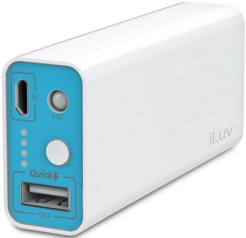 iLuv MYPOWER52WH myPower 5200 Portable Power Bank, White; Smart battery design prevents overcharging, overheating and damage to your device; 5200mAh battery capacity allows you to fully charge an iPhone 5s 3.5 times or a GALAXY S5 2 times; LED indicators show battery life; Convenient built-in LED flashlight; UPC 639247745544 (MYPOWER-52WH MYPOWER52-WH MYPOWER52 MY-POWER-52WH) 
