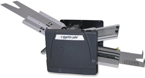 Martin Yale 1217A Automatic Paper Folder; Dark Gray; Automatically feeds, folds and collects a stack of documents from 4