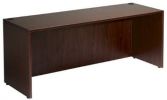 Boss Office Products N101-M Desk Shell, 71"W X 36"D, Mahogany; The Desk shell is the foundation of the laminate grouping This executive size 36X 71 shell is constructed of high pressure laminate with a 3mm edge banding; The cam lock construction makes for easy assembly; And a variety of pedestal options compliments the grouping; UPC 751118210118 (N101M N101-M N101-M) 