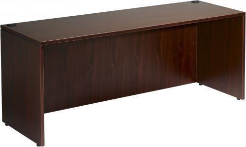 Boss Office Products N104-M Desk Shell 48X24, Mahogany, The 48 x 24 inch desk shell is perfect for areas where basic work surface is the need, Used as a student desk or salesman's workstation this high pressure laminate unit provides the basic necessity in the workplace, The Mahogany laminate is durable yet stylish as well, Dimension 48 W X 24 D X 29 H in, Wt. Capacity (lbs) 250, Item Weight 93 lbs, UPC 751118210415 (N104M N104-M N104-M)