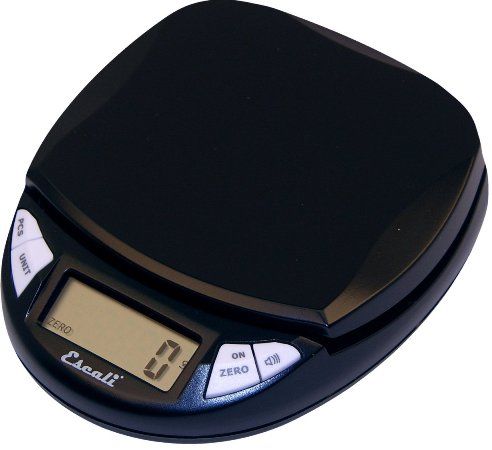 Escali N115MB Pico Digital Scale, 11 Lb / 5000 gr & Increments - 0.1 oz / 1 gr Capacity, Oz, Pounds, Pounds+Oz and Grams Displays, Small, fits in the palm of your hand. Easy to take with you, or store in small drawer, Automatic shut-off to save battery life, Counting feature - great for counting beads, Tare feature - Add and Weigh, UPC 857817000576, Midnight Black Finish (N115MB N-115MB N 115MB N115-MB N115 MB)