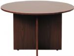 Boss Office Products N123-M 47" Round Table, Mahogany, This 47" round table can be used in many applications, The high pressure laminate is showcased with a 3mm edge banding, The Mahogany laminate is durable yet attractive, Dimension 47 W X 29 H in, Wt. Capacity (lbs) 250, Item Weight 92.4 lbs, UPC 751118212310 (N123M N123-M N123-M) 