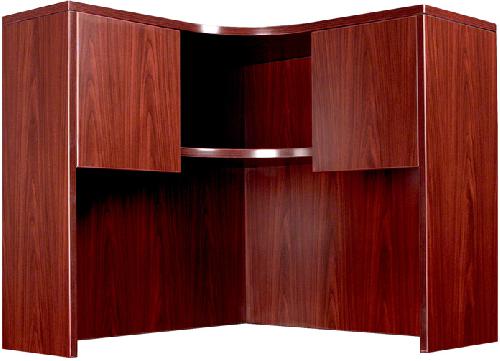Boss Office Products N126-M Corner Open Hutch, Mahogany 4226H, The corner hutch is intended for use in conjunction with the N124 corner shell, The hutch feature two enclosed storage area's and allow ample space to work on the desk surface, The Mahogany laminate is durable yet attractive, Dimension 42 x 42W x 15 D x 36 H in, Frame Color Mahogany, Wt. Capacity (lbs) 250, Item Weight 164 lbs, UPC 751118212617 (N126M N126-M N126-M)