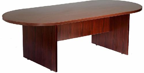 Boss Office Products N136-M 95W X 47D Race Track Conference Table, Mahogany, Eight foot racetrack style Mahogany laminate conference table, Affords eight people adequate workspace for meetings and other gatherings, Dimension 95 W x 43 D x 29.5 H in, Frame Color Mahogany, Wt. Capacity (lbs) 250, Item Weight 215 lbs, UPC 751118213614 (N136M N136-M N-136M)