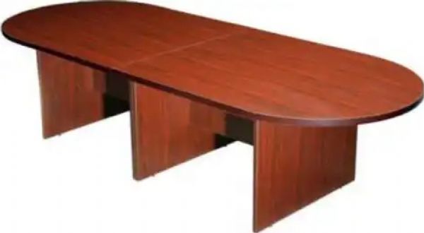 Boss Office Products N137-M 10Ft Race Track Conference Table - Mahogany, Ten foot racetrack style Mahogany laminate conference table, Affords eight people adequate workspace for meetings and other gatherings, Chips in two cartons, Dimension 120 W 49 D x 29.5 H in, Frame Color Mahogany, Wt. Capacity (lbs) 250, Item Weight 343 lbs, UPC 751118213713 (N137M N137-M N-137M)