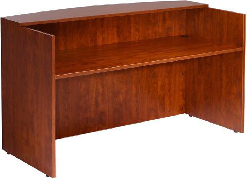 Boss Office Products N169-C Reception Desk, 71W X 30/36D X 42H, Cherry, The reception desk shell can be used alone or in conjunction with other reception items, This Cherry unit make a good first impression every time, Dimension 71 W x 30 D x 42 H in, Frame Color Cherry, Wt. Capacity (lbs) 250, Item Weight 201 lbs, UPC 751118216929 (N169C N169-C N169-C)