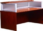 Boss Office Products N269G-M Boss Office Products N269G-M Plexiglass Reception Desk, Mahogany, The reception desk shell can be used alone or in conjunction with other reception items, This Mahogany unit makes a good first impression every time, Mahogany finished wood with plexiglass,, Dimension 71 W x 36 D x 36 H in, Frame Color Mahogany, Wt. Capacity (lbs) 250, Item Weight 220 lbs, UPC 751118226911 (N269GM N269G-M N269G-M) 